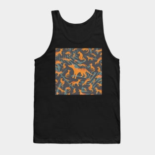 Salted Caramel Tasmanian Tigers Jungle Pattern Tank Top